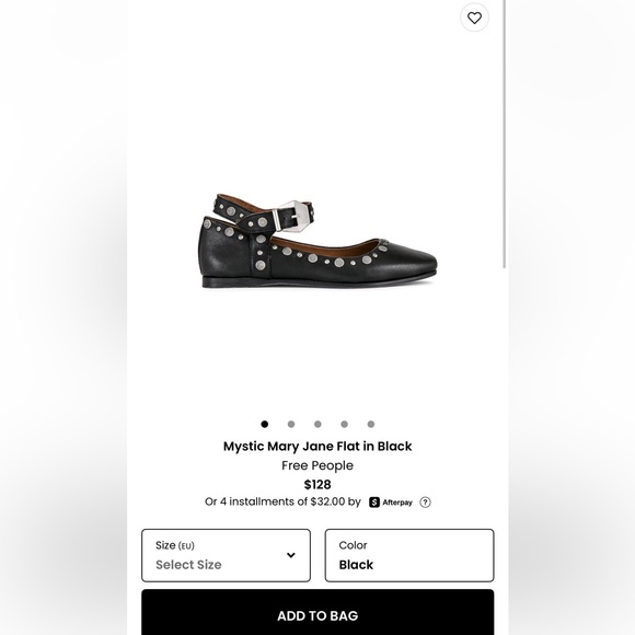 Free People Black Studded Flats - Picture 4 of 4